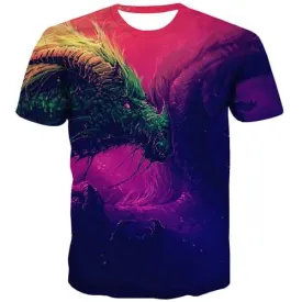 Animal T-shirt Men Colorful Shirt Print Harajuku Tshirt Printed Short Sleeve