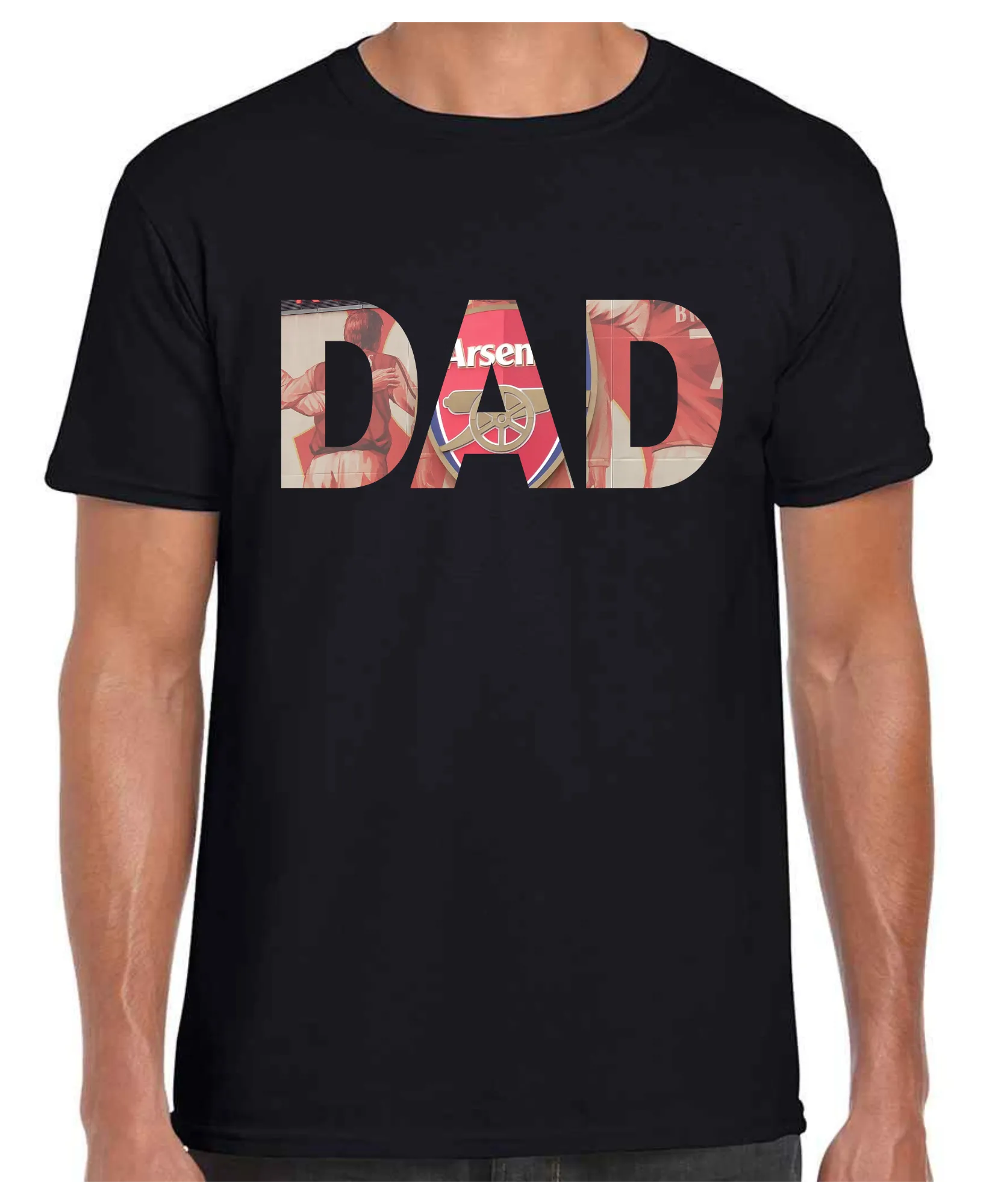 Arsenal Stadium - Dad T Shirt (White/Black/Grey)