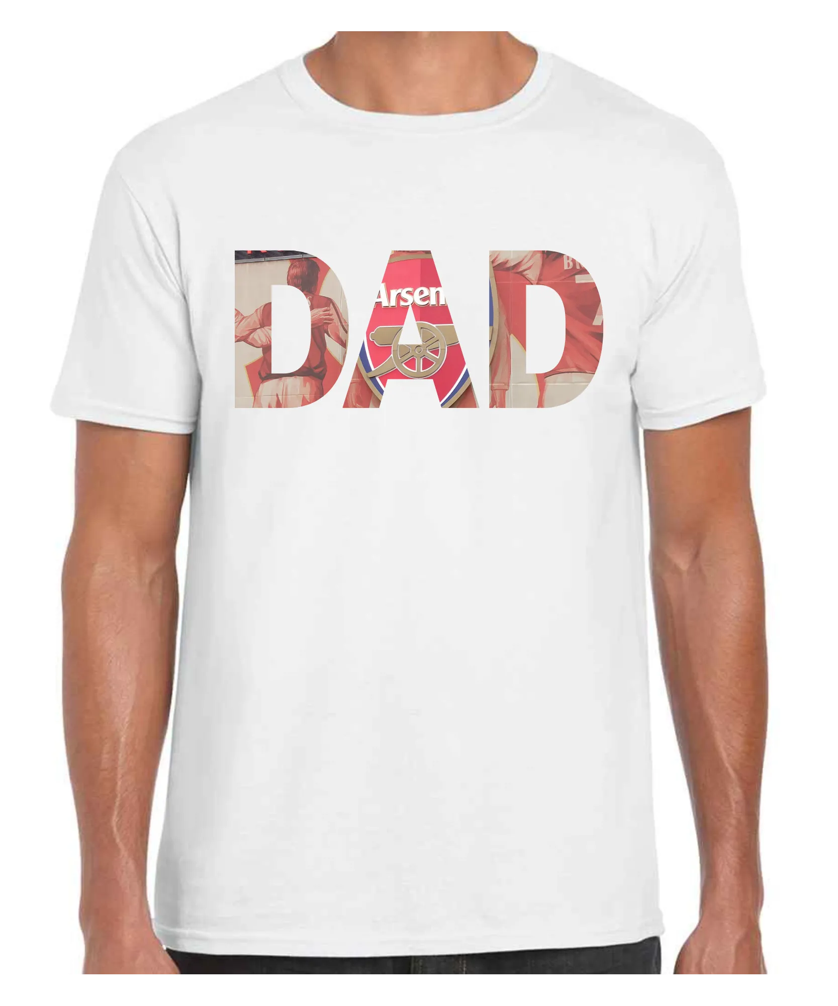 Arsenal Stadium - Dad T Shirt (White/Black/Grey)