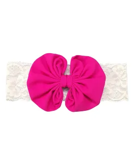 Big Bow Hairband - Neon Pink