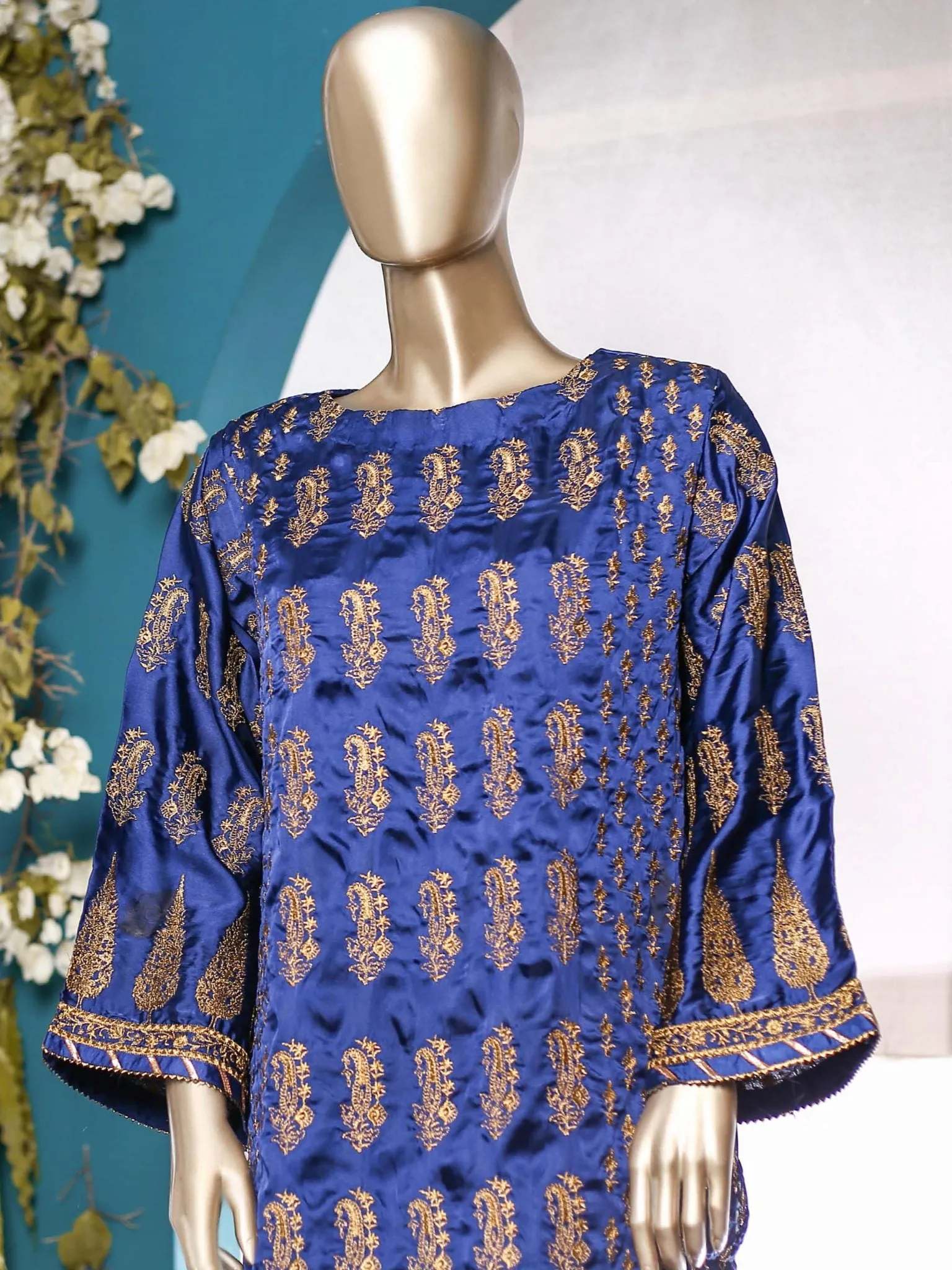 Bin Saeed Embroidered Tunic Silk Stitched Kurti Vol-21 Collection’2021-HEFS-3017-Blue
