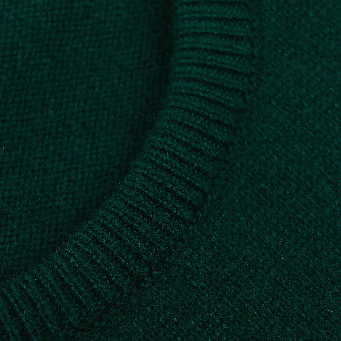Bottle Green Crew Neck Cashmere Sweater