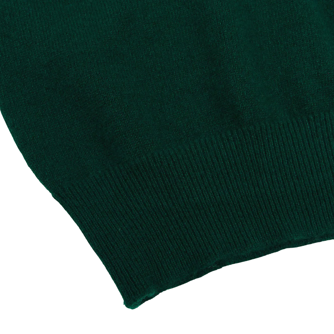 Bottle Green Crew Neck Cashmere Sweater