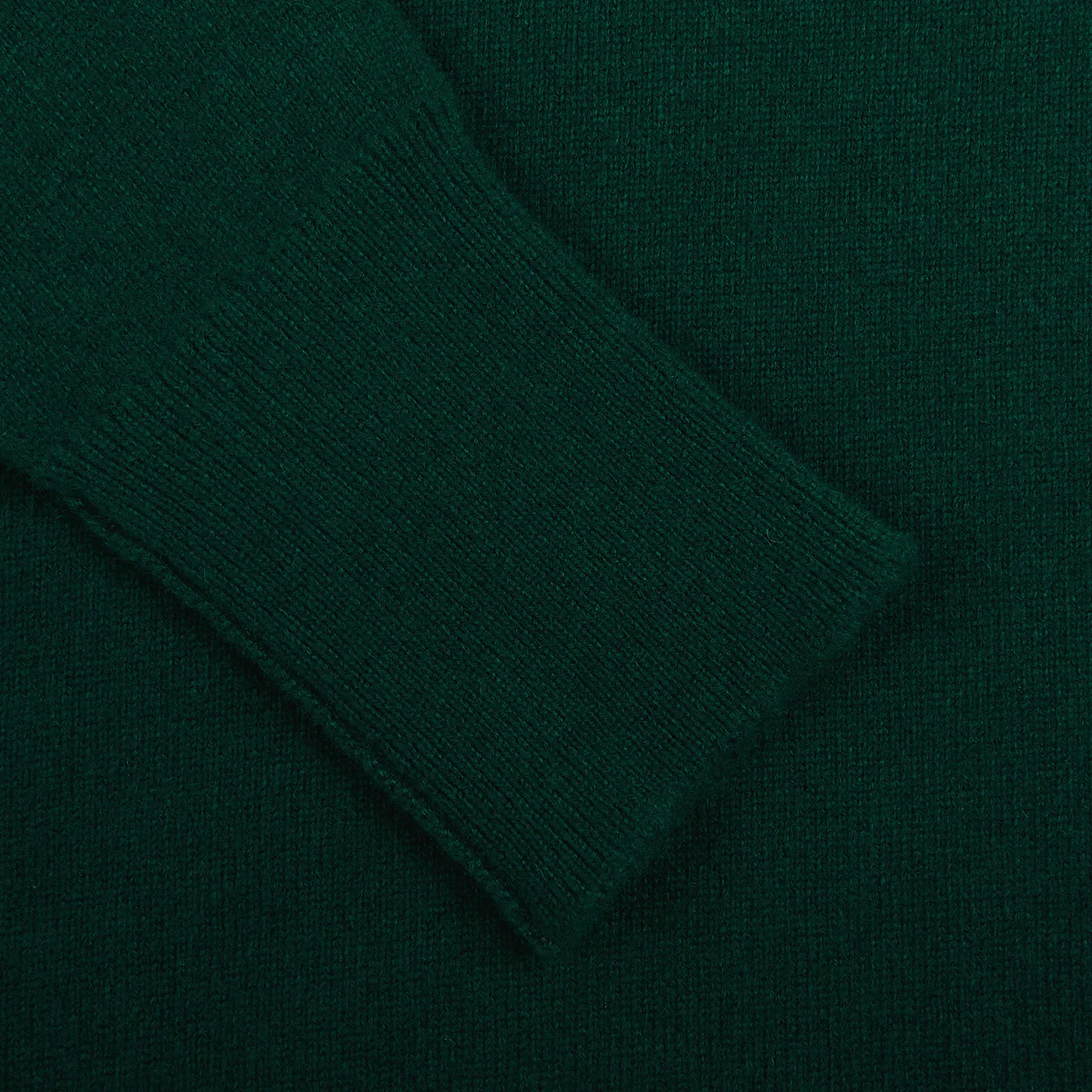 Bottle Green Crew Neck Cashmere Sweater