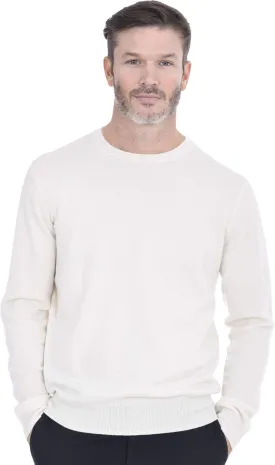 Cashmeren Men's Basic Crewneck Sweater 100% Pure Cashmere Long Sleeve Round Neck Pullover