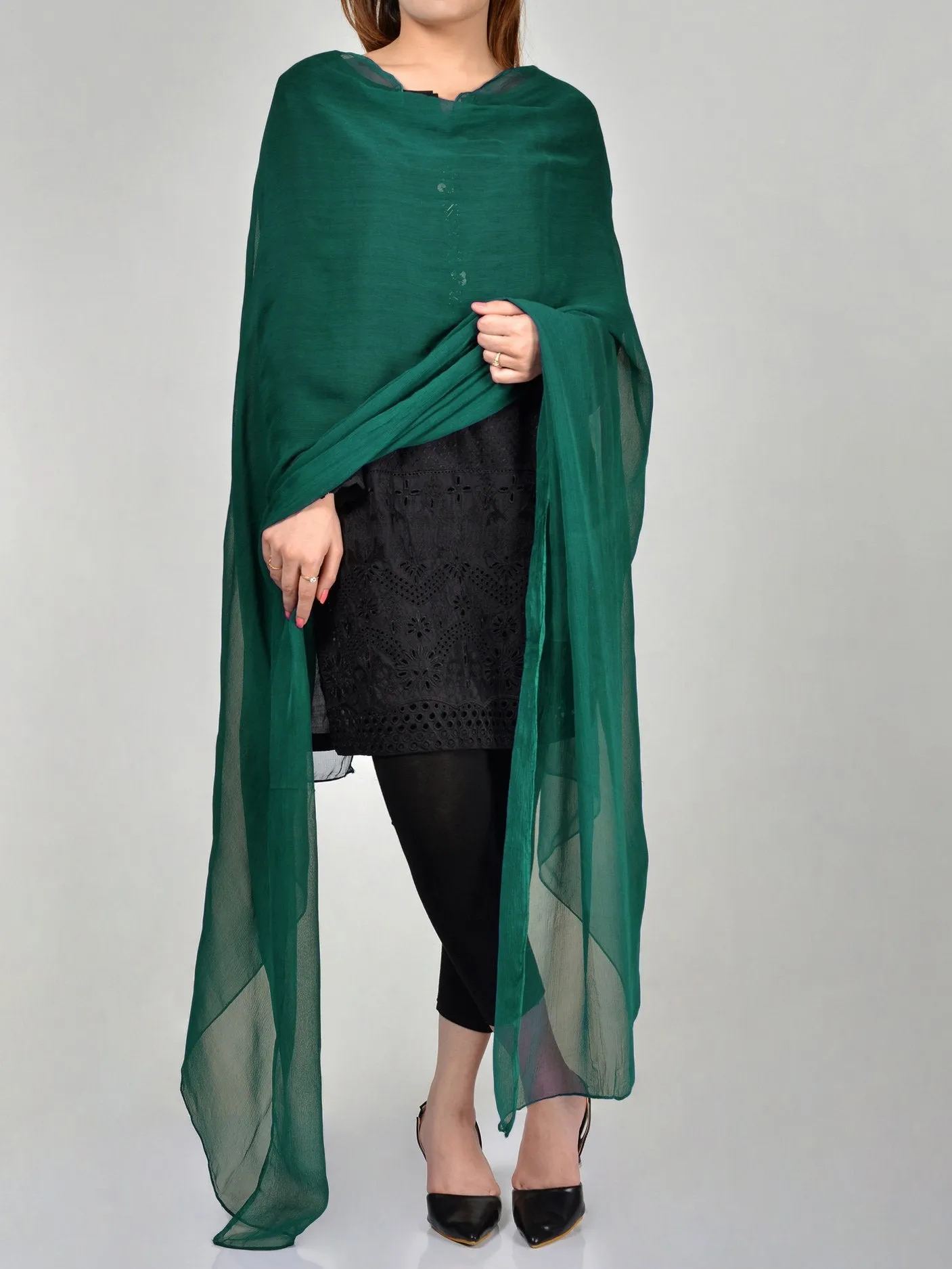 Chiffon Dupatta-Green
