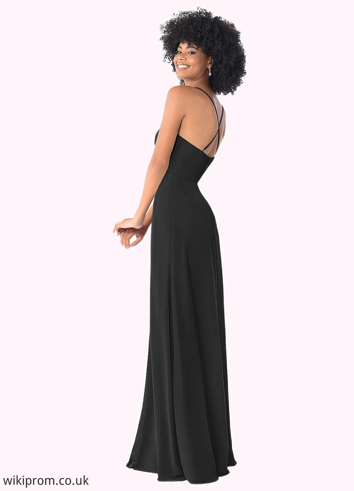 Cloe A-Line Pleated Chiffon Floor-Length Dress SWKP0019707