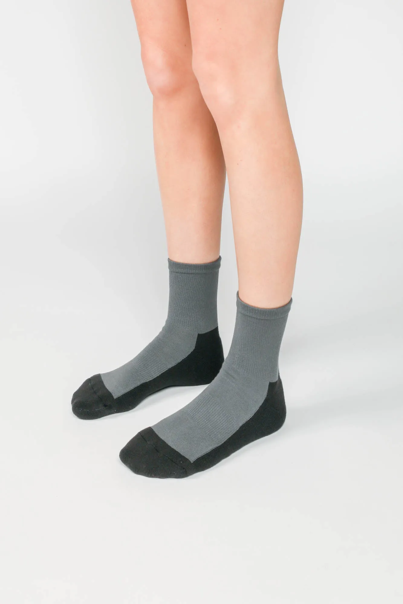 Cotton Cashmere Walk Socks | Black