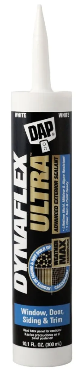 DAP DYNAFLEX ULTRA 7079818211 Advanced Exterior Sealant, White, 40 to 100 deg F, 10.1 oz Cartridge :EA: QUANTITY: 1