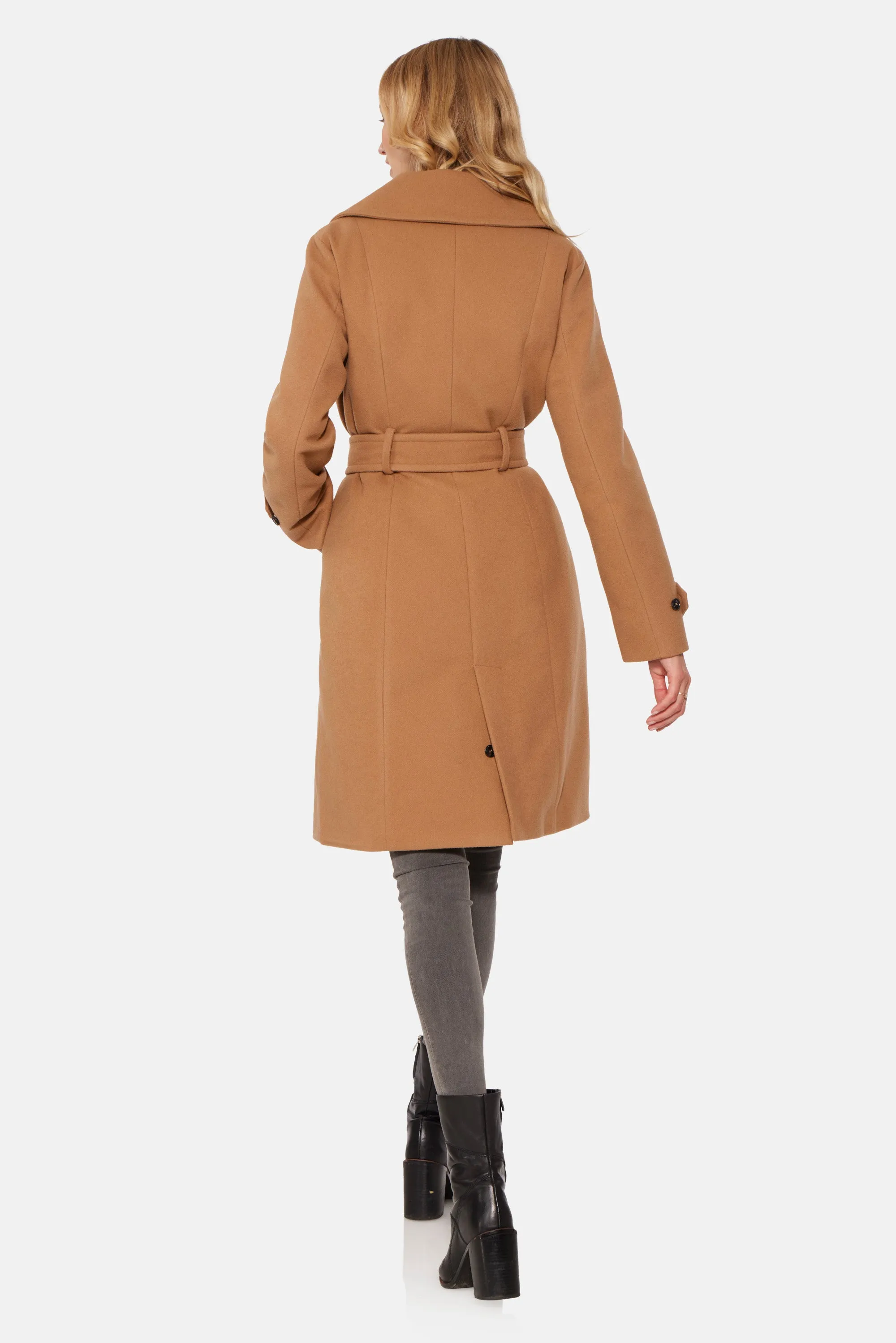Double Breasted Coat, Camel