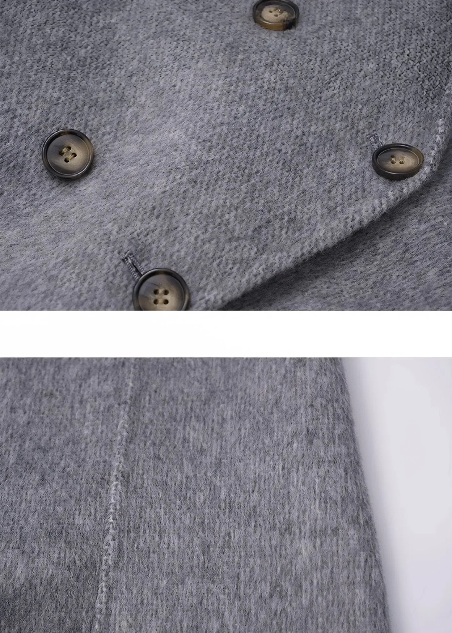 DOUBLE BREASTED GRAY COAT