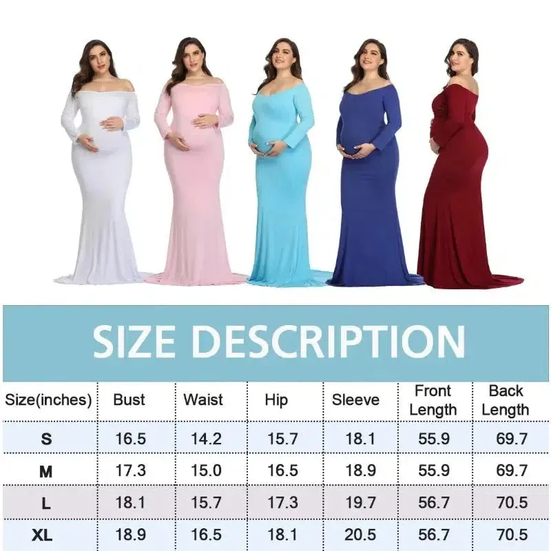 Elegant Cotton Maternity Photography Dress