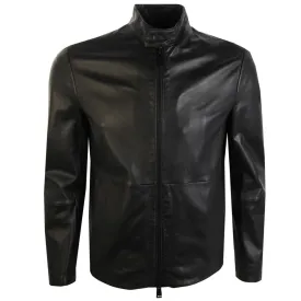 Emporio Armani Black Leather Jacket