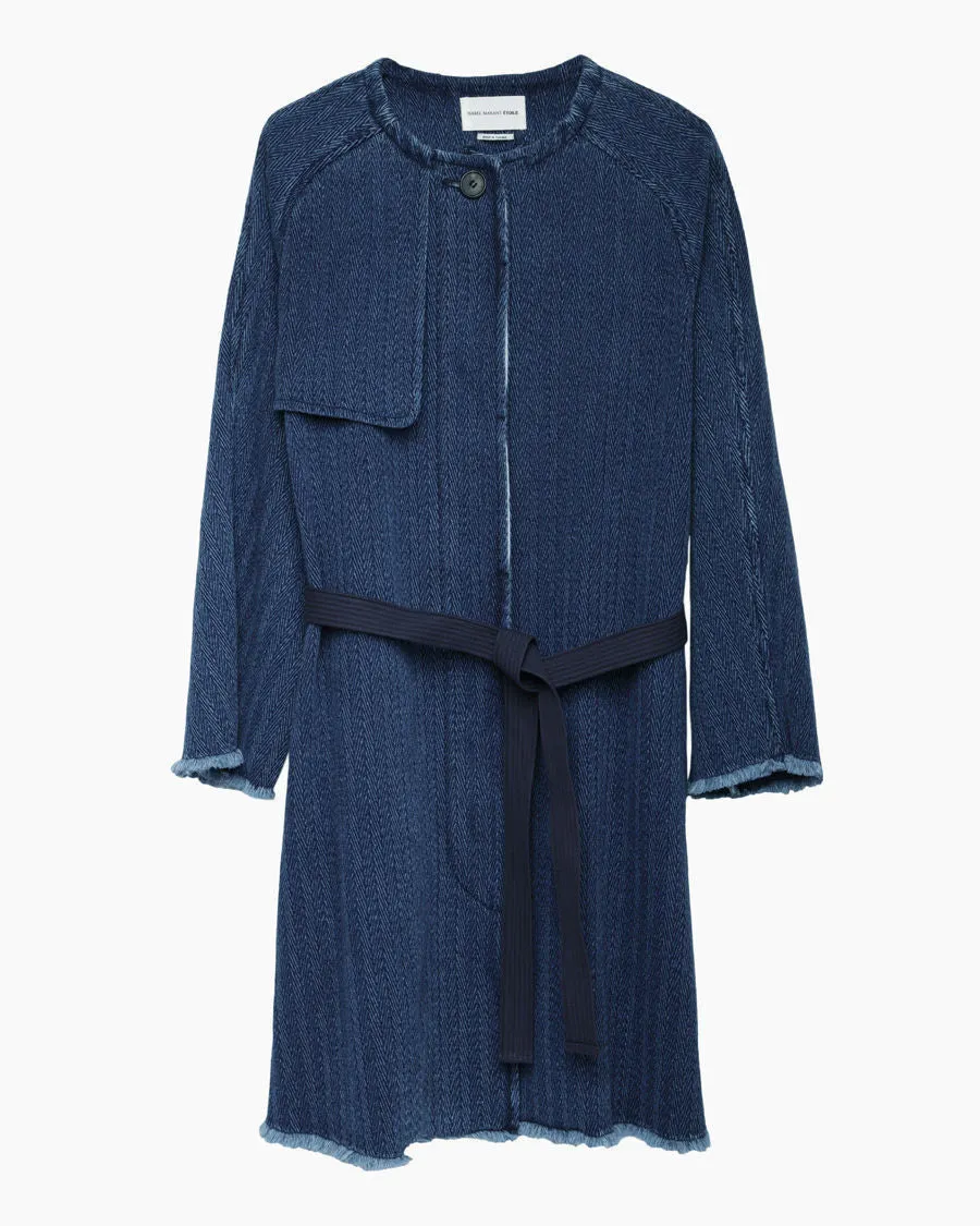 Fany Chevron Denim Coat