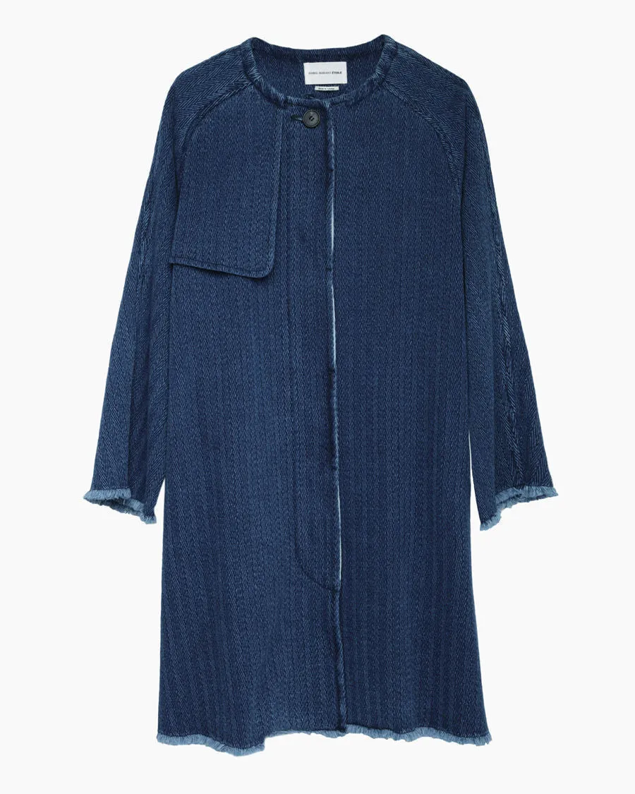 Fany Chevron Denim Coat