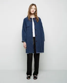 Fany Chevron Denim Coat