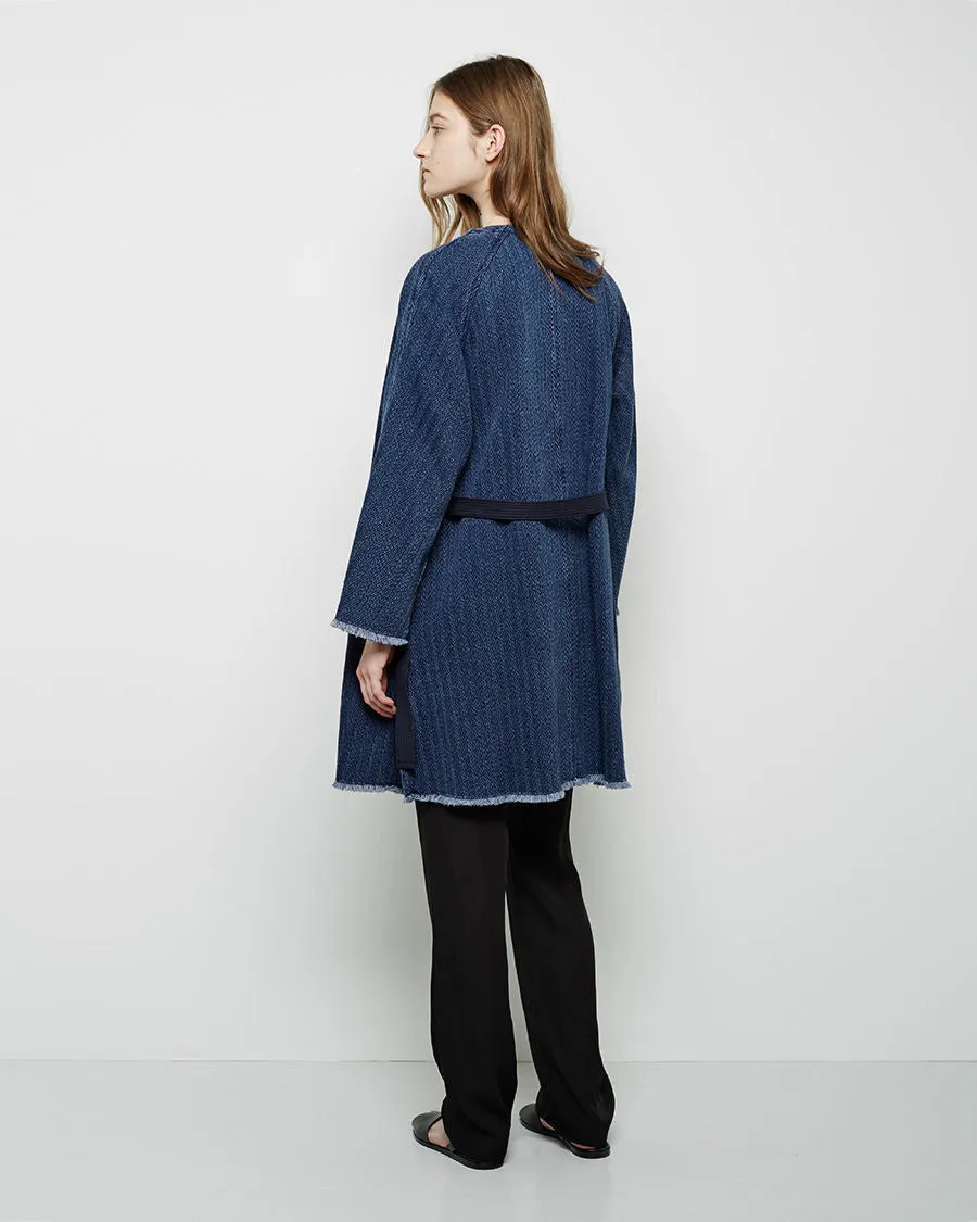 Fany Chevron Denim Coat