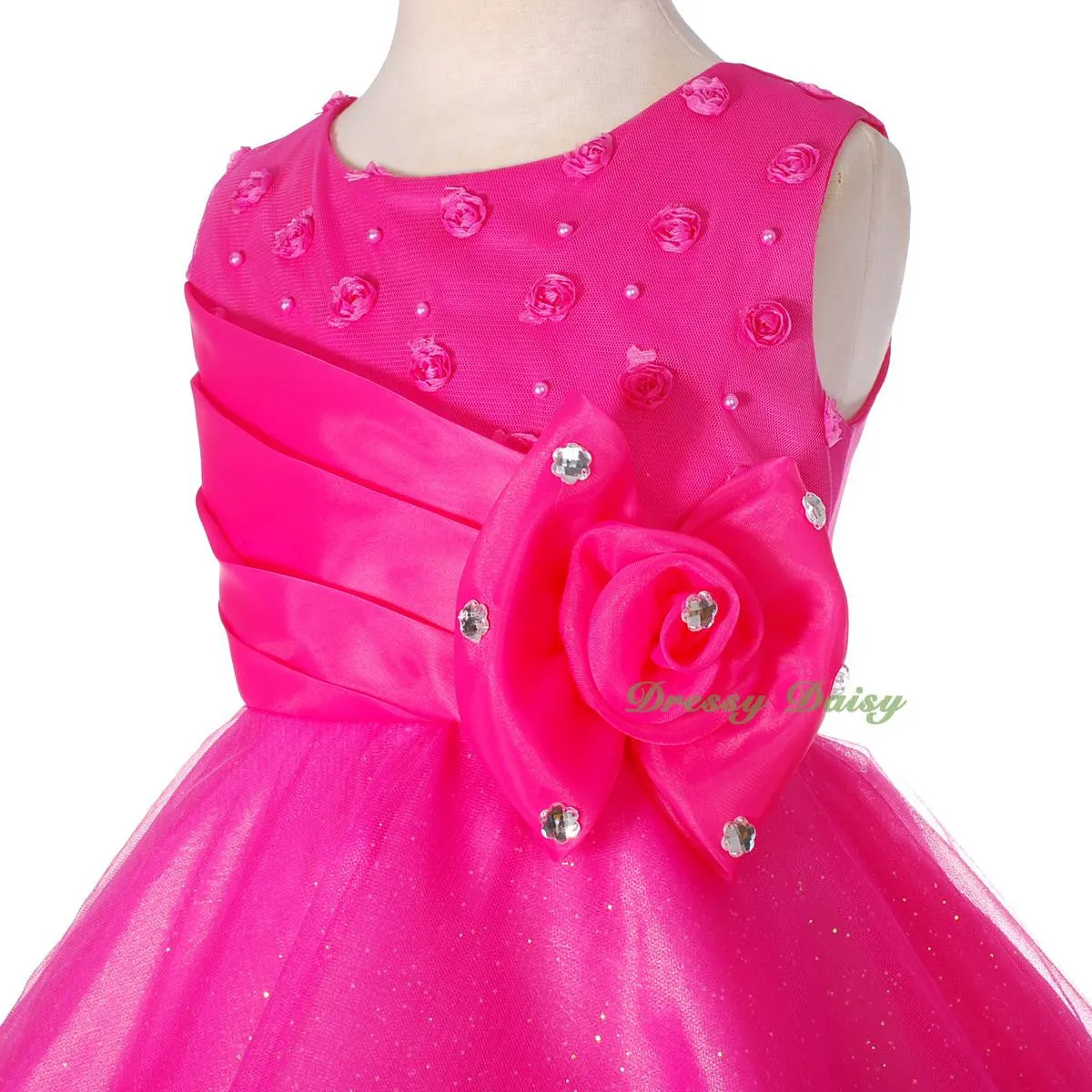FG288 Rhinestones Flower Girl Dress Birthday Wedding Party Pageant Occasion Size 2-9