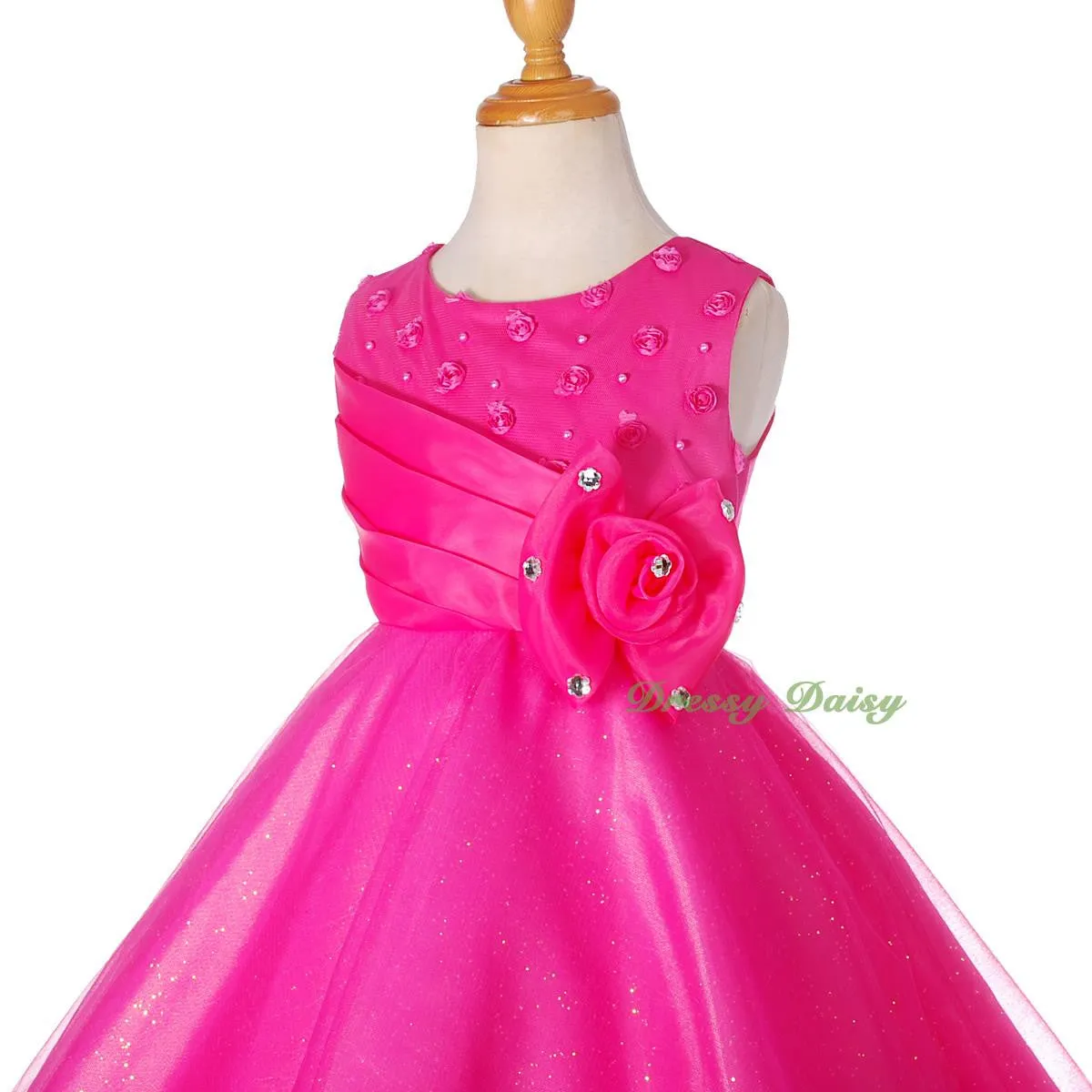 FG288 Rhinestones Flower Girl Dress Birthday Wedding Party Pageant Occasion Size 2-9