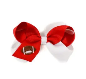 Football Grosgrain Hair Bow - King