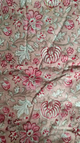 Hand Block Printed Cotton Fabric Per Meter - F001F2666