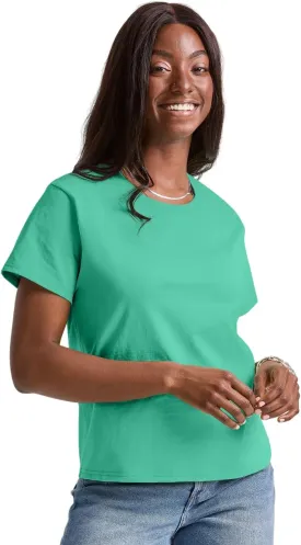 Hanes Women's Essentials T-Shirt, Cotton Crewneck Tee, Classic Fit T-Shirt for Women