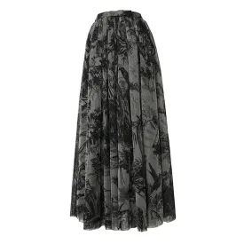 Hit Color Temperament Skirts For Women High Waist A Line Vintage Print Skirt Female Fashion Clothing Summer Style