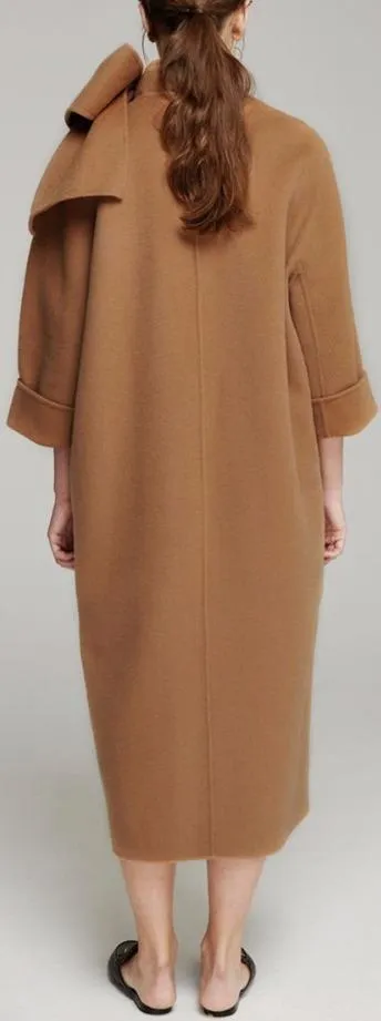 Large Bow Wool Coat