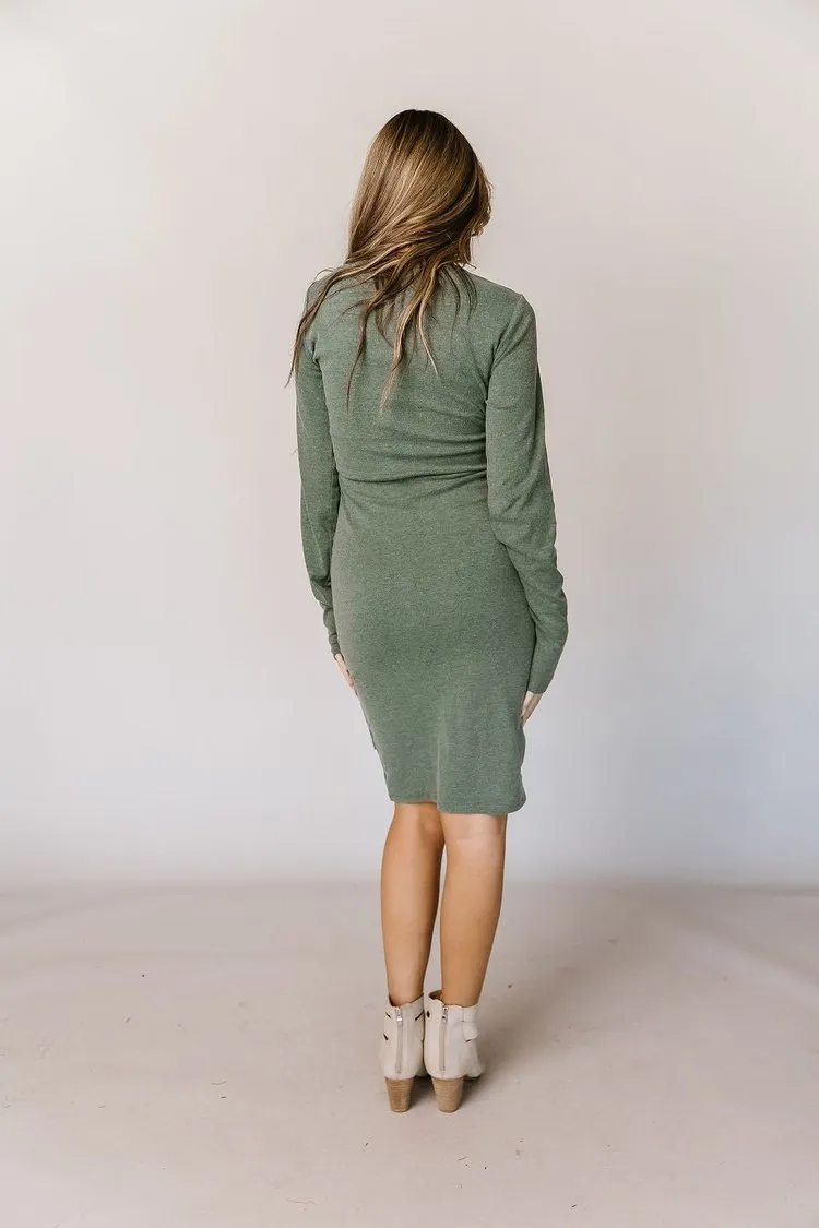 Long Sleeve Better Than Basic Dress - Rosemary
