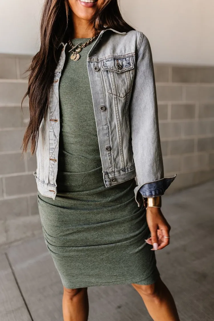 Long Sleeve Better Than Basic Dress - Rosemary