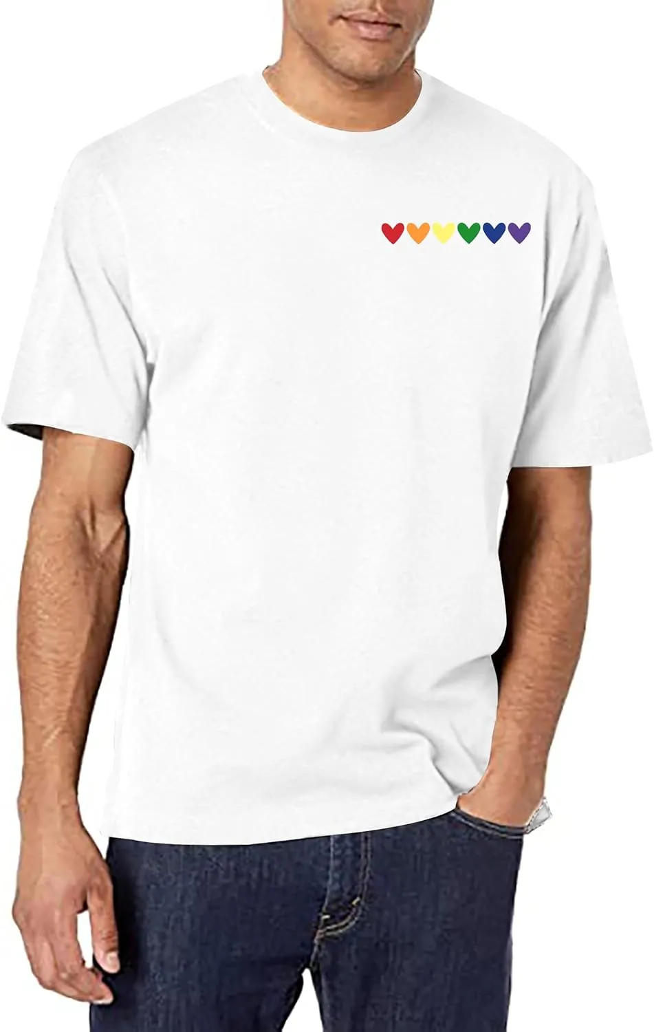 Men's Gay Pride Shirt : Rainbow Graphic Tees Be You T-Shirt LGBT Equality Short Sleeve Blouse Tops