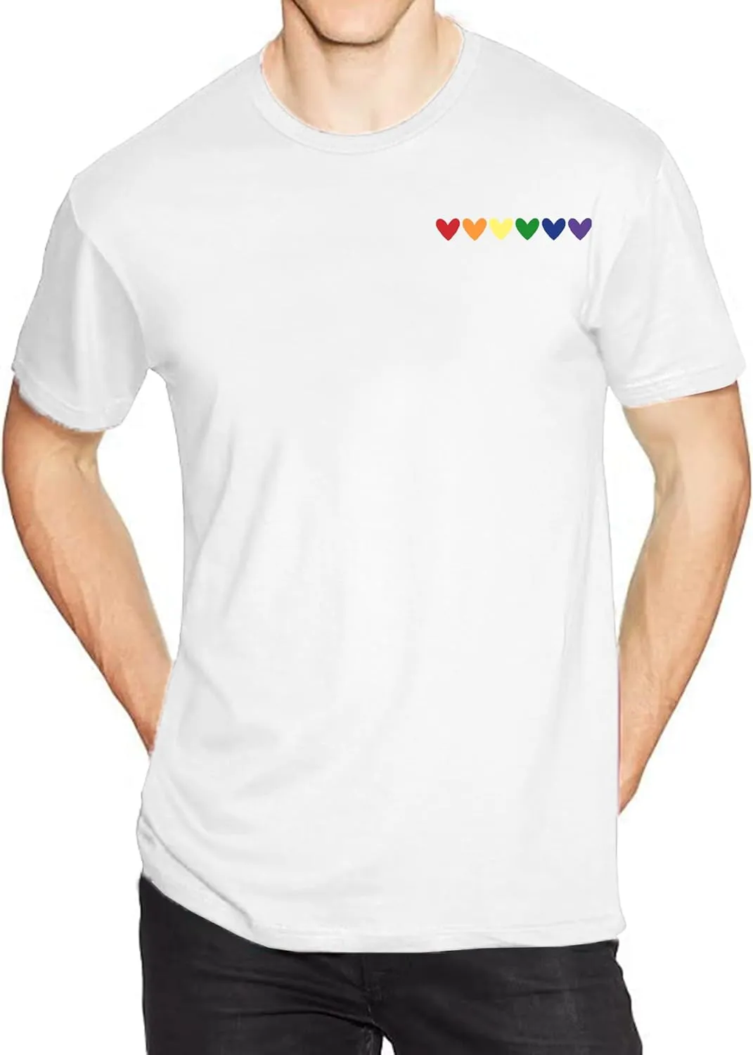 Men's Gay Pride Shirt : Rainbow Graphic Tees Be You T-Shirt LGBT Equality Short Sleeve Blouse Tops