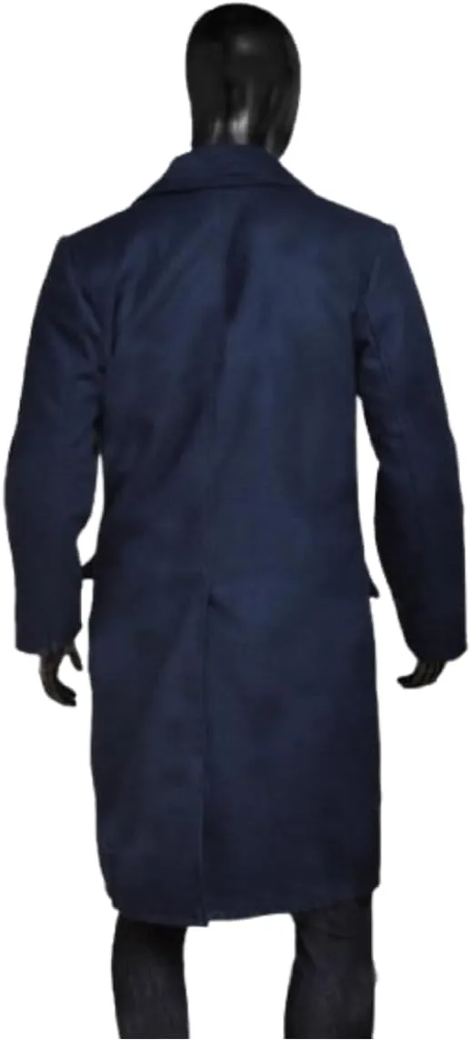 Men's Vintage Long Cotton Trench Coat, Mens Long Cotton Overcoat, British-Inspired Trench Coat, Western Jacket