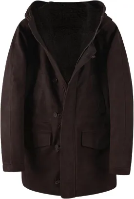 Men's Wool Coat Long Trench Coat Slim Zipper Cardigan Solid Color Hooded Casual Washed Jacket Windbreaker Long