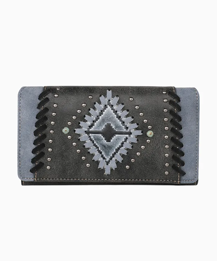 MW1070-W010 Montana West Aztec Embosses Collection Western Wallet