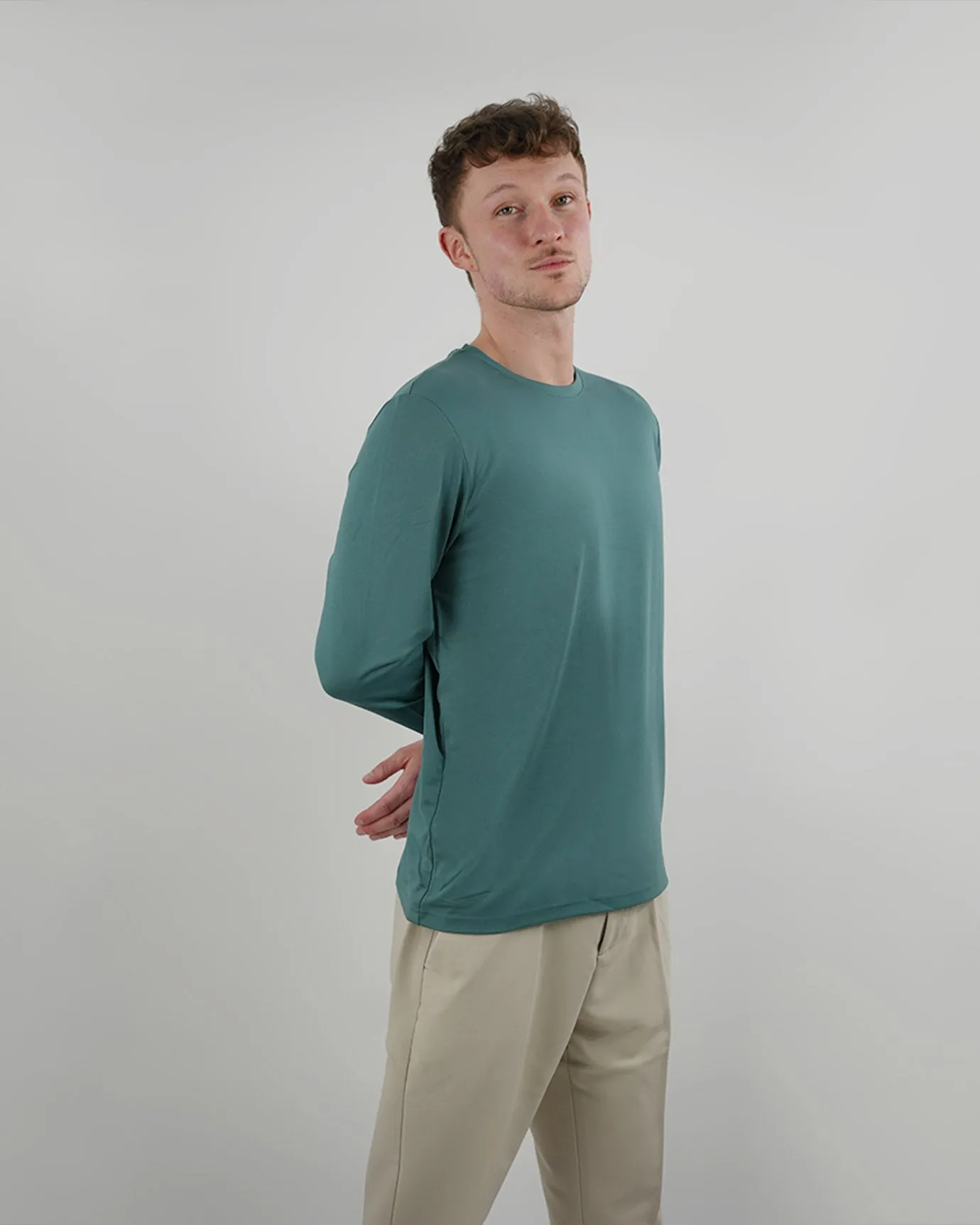 Non Iron Mulberry Silk Long Sleeve t-shirt