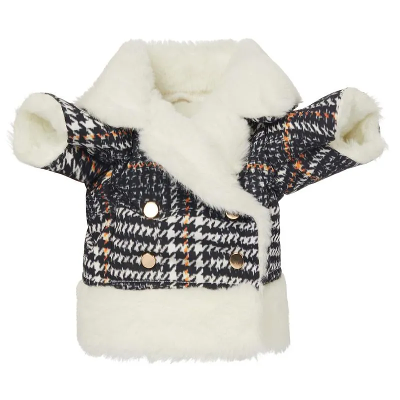 Plaid Biker Dog Coat