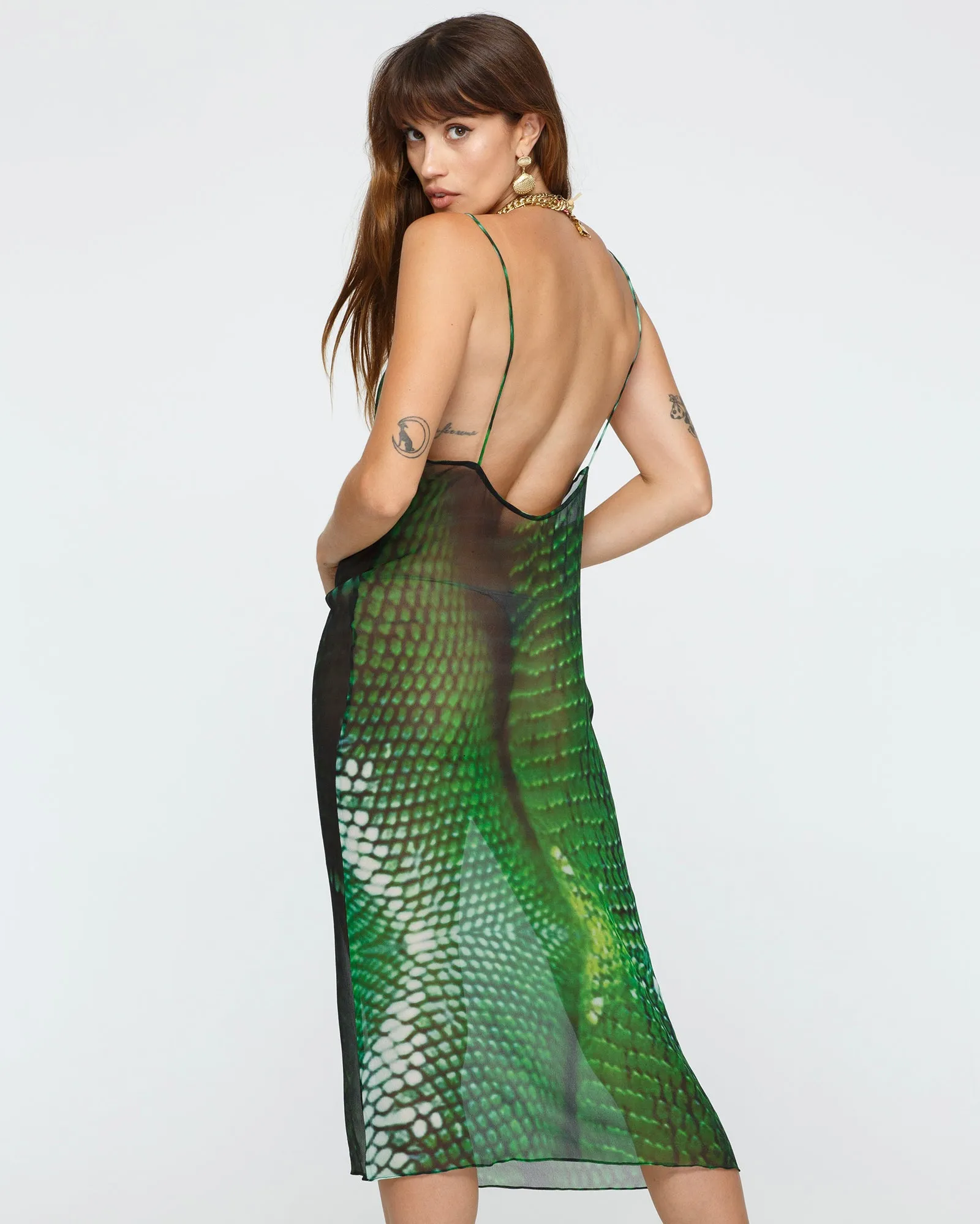 Scaled Silk Dress