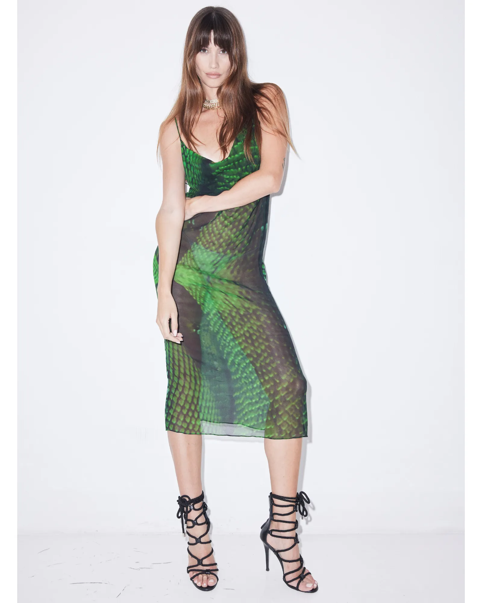 Scaled Silk Dress