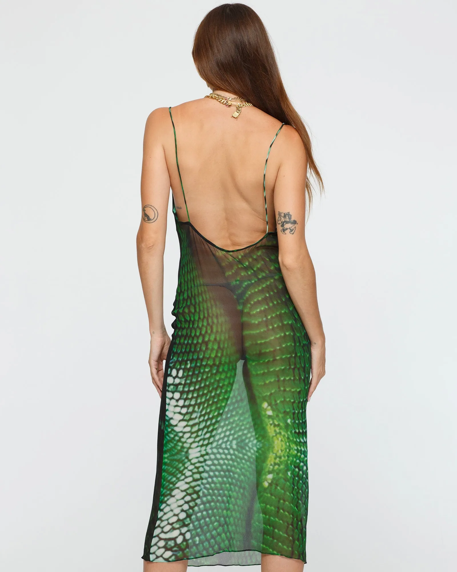 Scaled Silk Dress