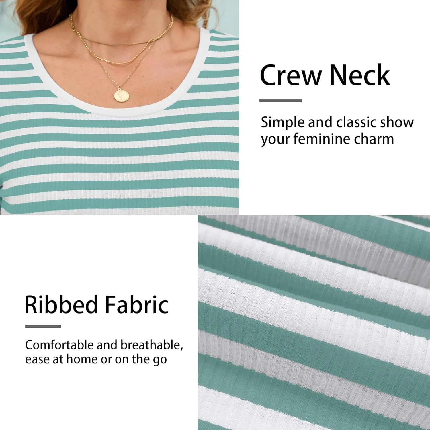 Striped Maternity Dress Ribbed Knit Short Sleeve Slim Fit Side Slit Bodycon Long Pregnancy Dress