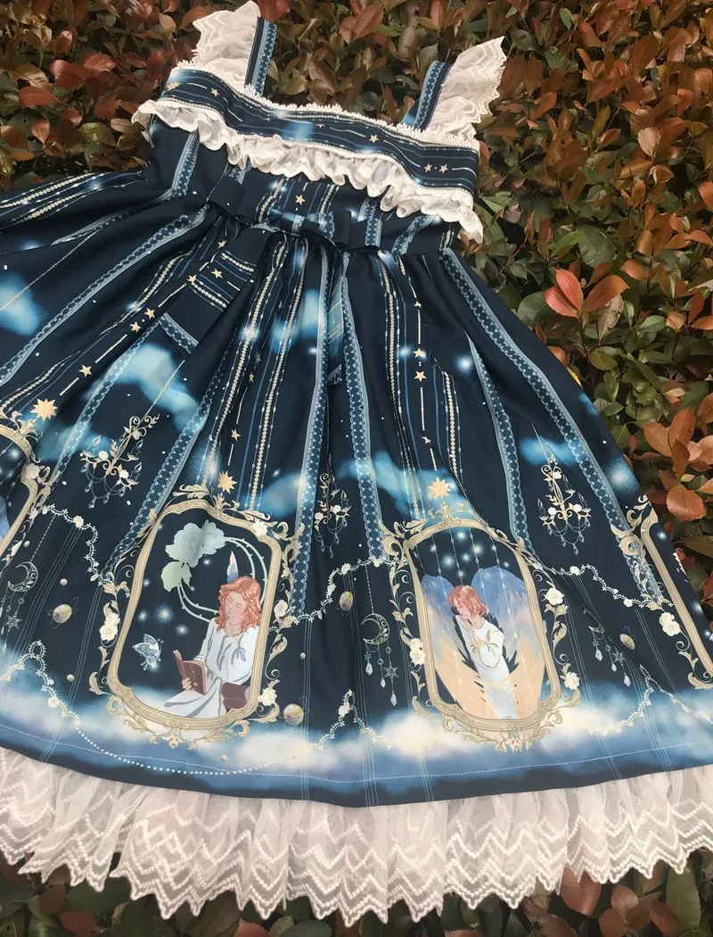 Sweet Lolita JSK Dresses ~ Ollier's Wishes ~ Printed Sleeveless Dress by Yiliya