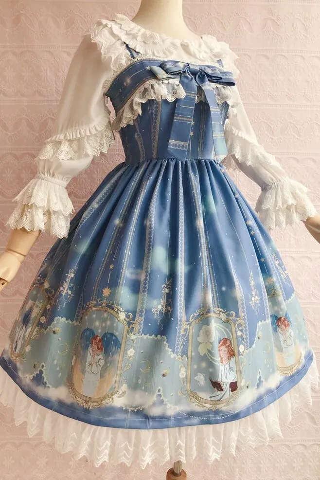Sweet Lolita JSK Dresses ~ Ollier's Wishes ~ Printed Sleeveless Dress by Yiliya