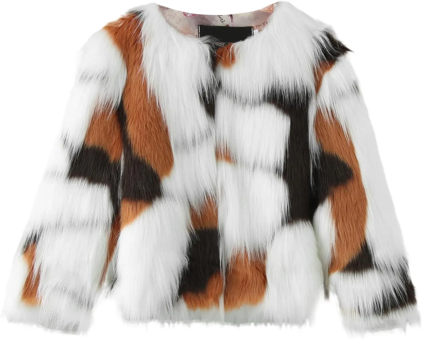 Winter Warm Coats for Girls Elegant Faux Fr Coat Furry Faux Jacket Long Sleeve Outerwear Long Winter Jackets for Girls