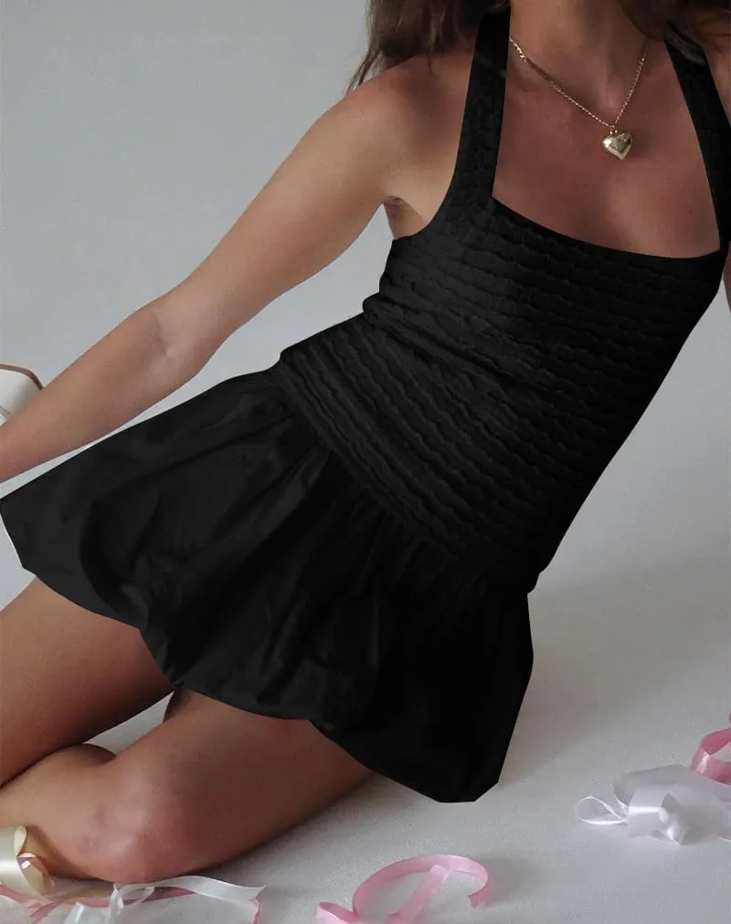 Women Y2k Cute Mini Bubble Skirts Pleated Ruffle Puffy Short Skirt A Line Low Waist Vintage Balloon Girls Skirts