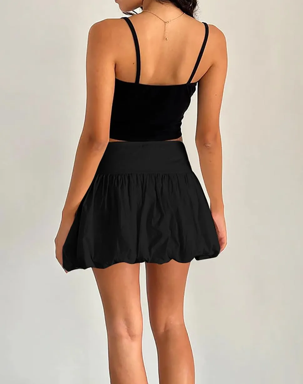 Women Y2k Cute Mini Bubble Skirts Pleated Ruffle Puffy Short Skirt A Line Low Waist Vintage Balloon Girls Skirts