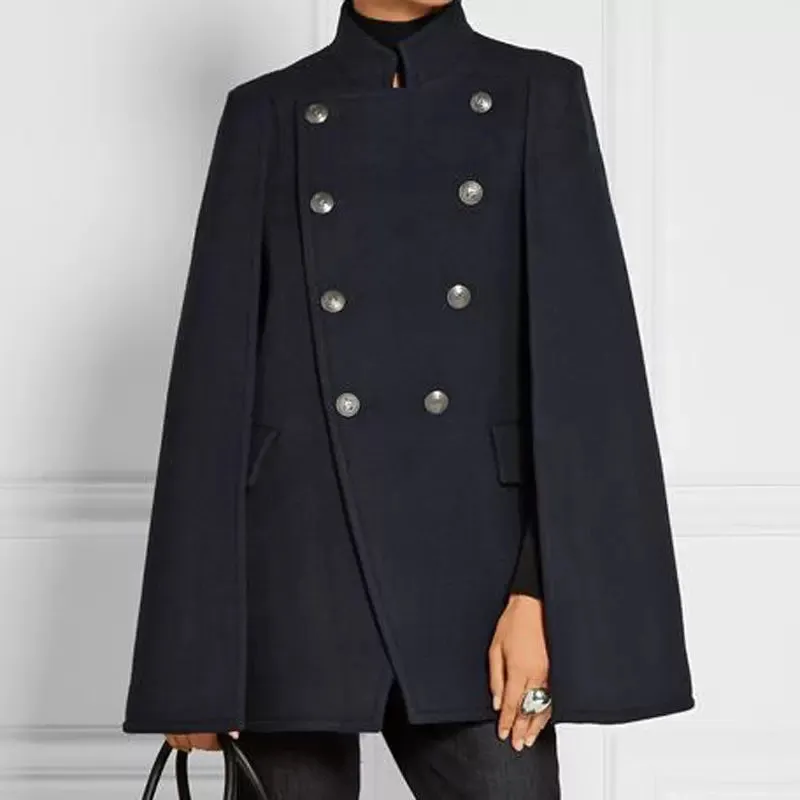 Wool cloak coat/Cape coat/Wool coat Women/Women's winter coat/wool long coat/wool jacket/plus size overcoat/A-line coat/ coat T0618