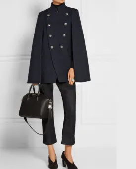 Wool cloak coat/Cape coat/Wool coat Women/Women's winter coat/wool long coat/wool jacket/plus size overcoat/A-line coat/ coat T0618